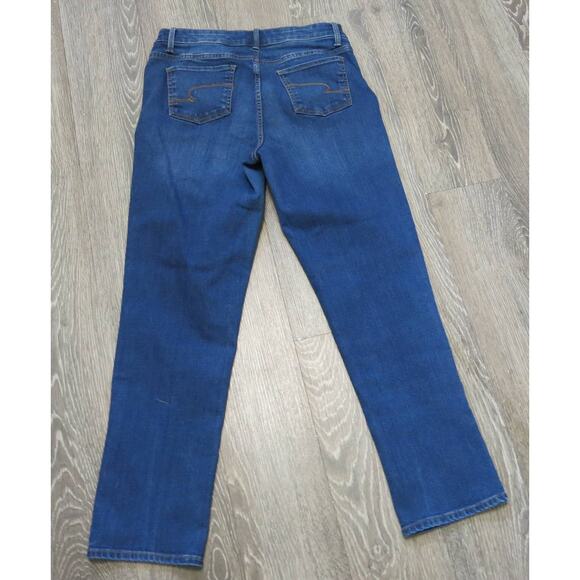 TIME and TRU Jeans Mid Rise Straight Size 10 Women Dark Wash Blue Casual - Picture 4 of 9